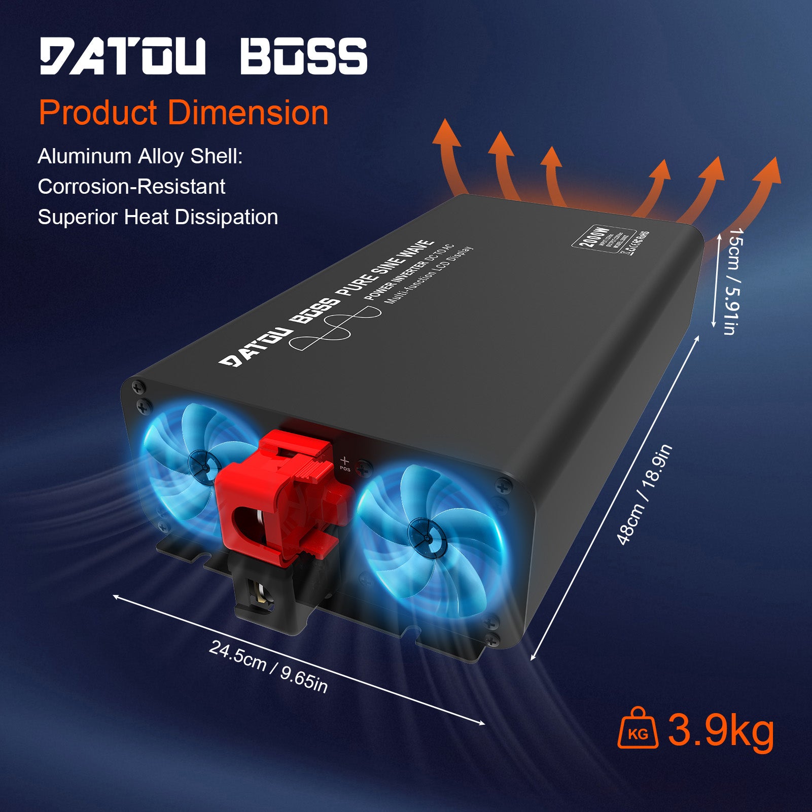 DATOUBOSS Rechargeable Lifepo4 Batteries Voltage Converters Inverter