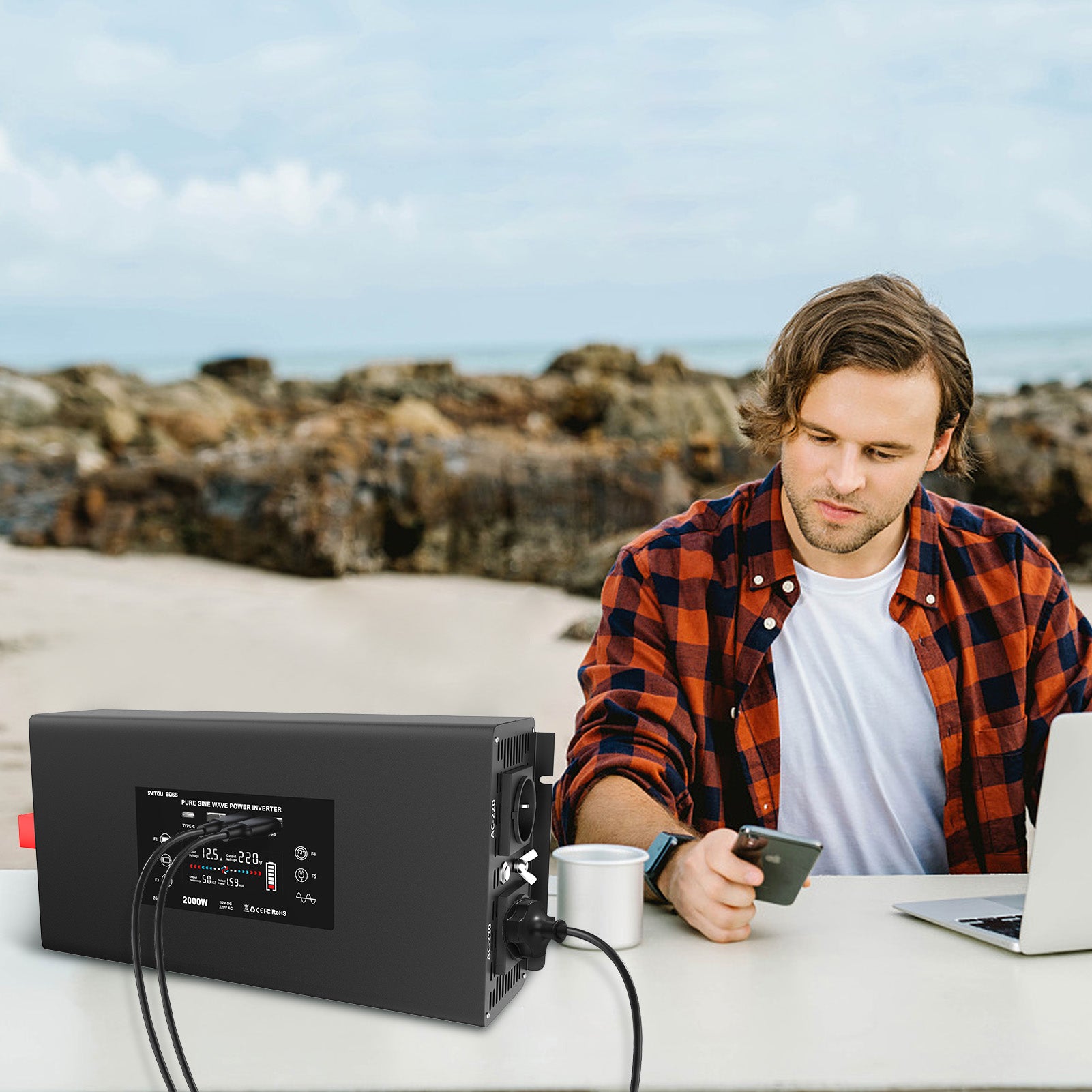 DATOUBOSS Rechargeable Lifepo4 Batteries Voltage Converters Inverter