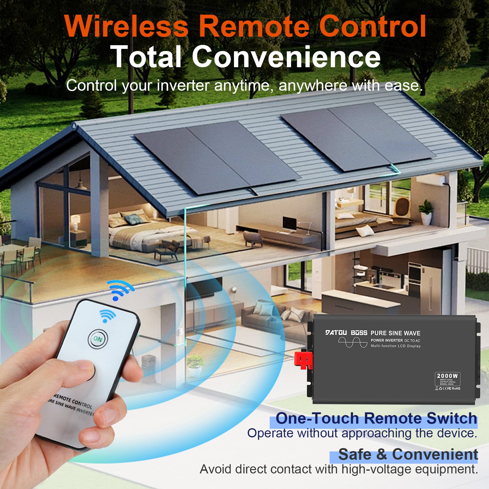 DATOUBOSS Rechargeable Lifepo4 Batteries Voltage Converters Inverter