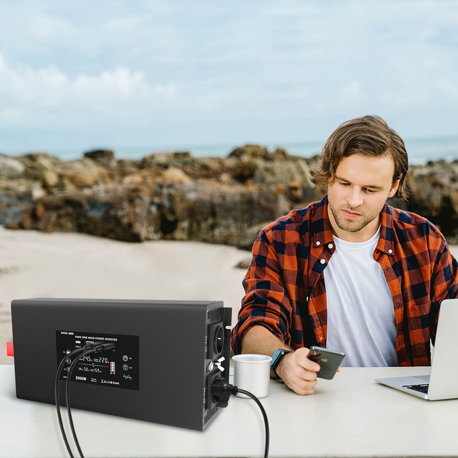 DATOUBOSS Rechargeable Lifepo4 Batteries Voltage Converters Inverter