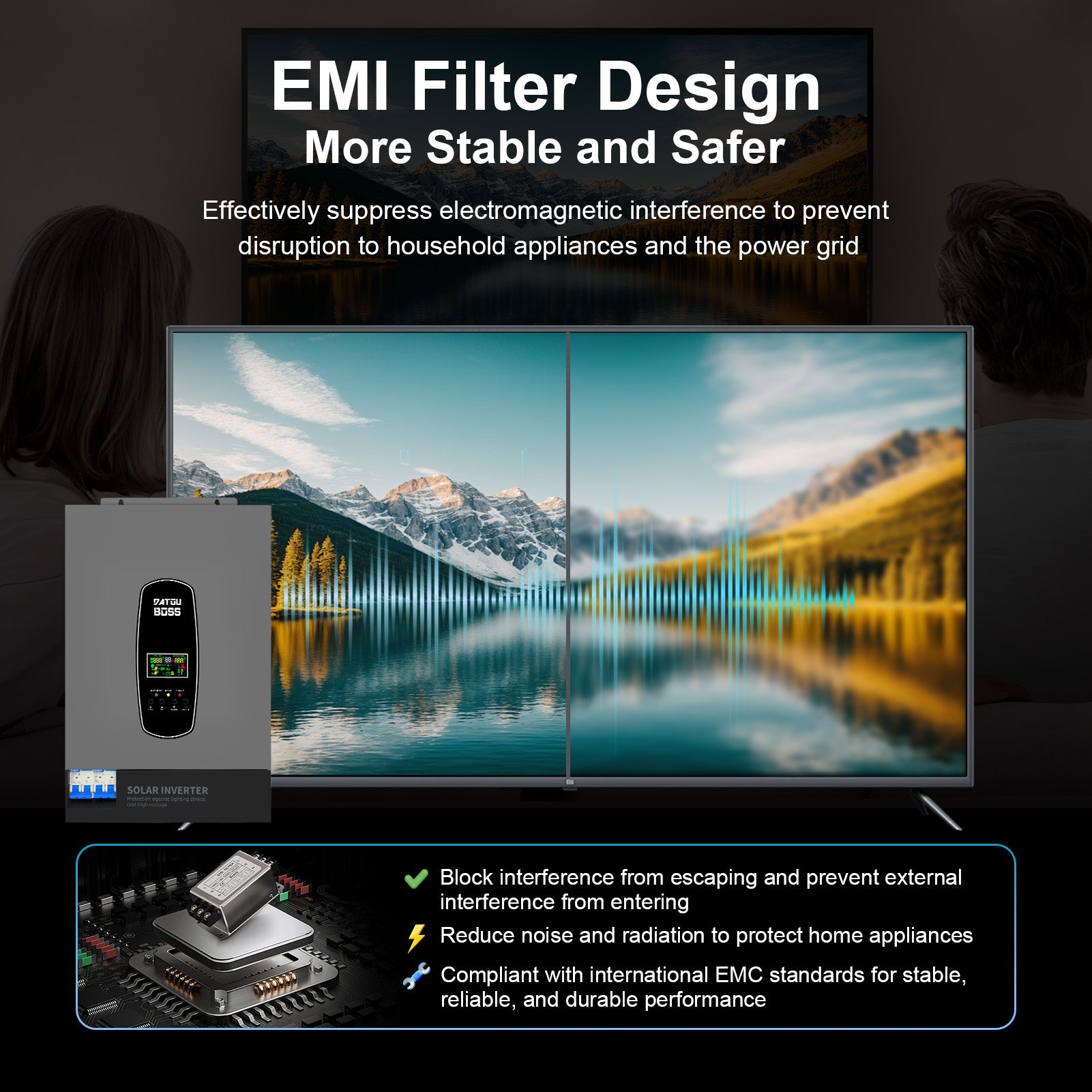 It can suppress battery interference