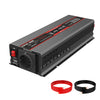 DATOUBOSS 1500W Pure Sine Wave Inverter, 24V to 230V AC Car Power Converter, Peak Power 3000W with EU Sockets, USB Ports and LED Display for Household Appliances, Car, Caravan, Truck