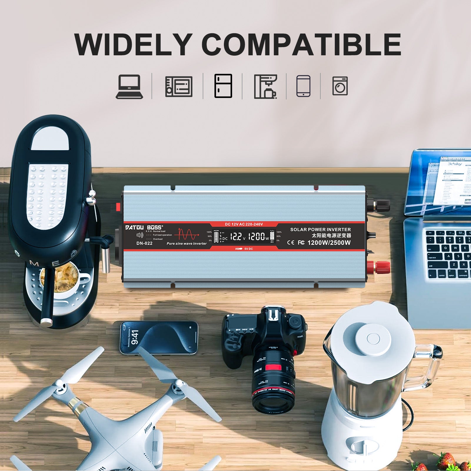 DATOUBOSS Rechargeable Lifepo4 Batteries Voltage Converters Inverter