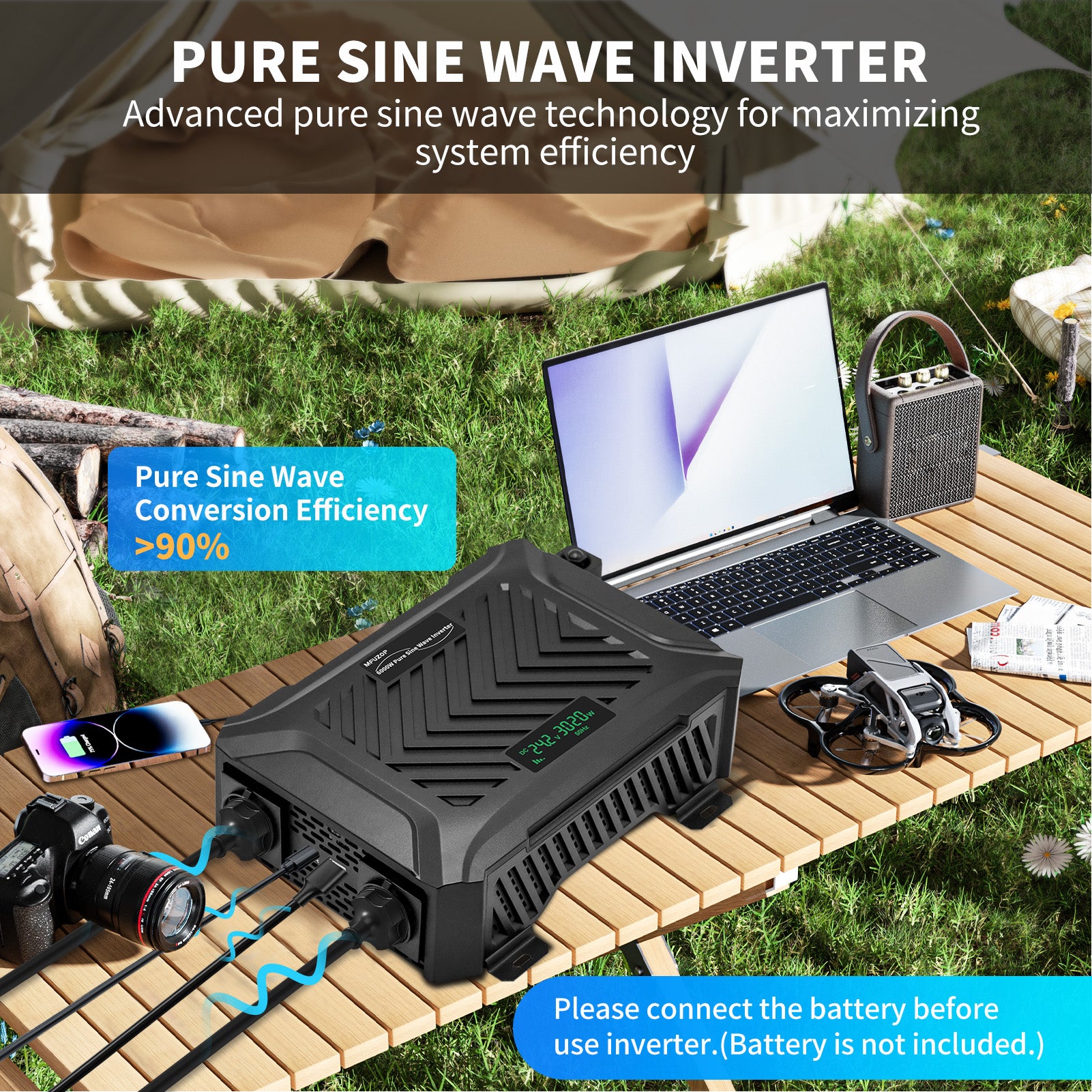 DATOUBOSS Rechargeable Lifepo4 Batteries Voltage Converters Inverter