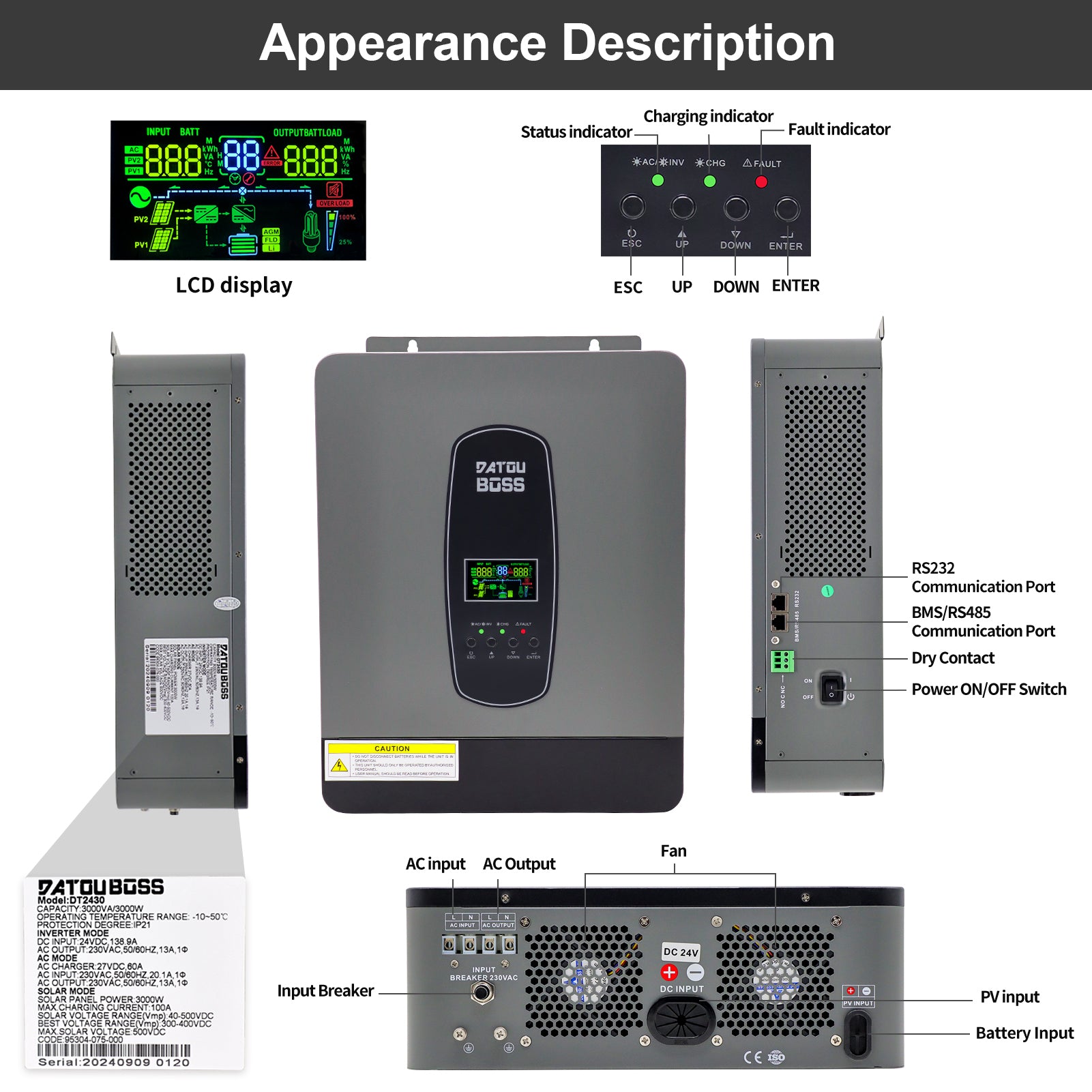 24V pure sine wave, 24V DC to 220/230V AC